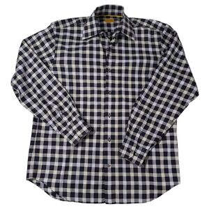 Robert Talbott Carmel Plaid Blue Purple Long Sleeve Button Down Shirt Men Medium